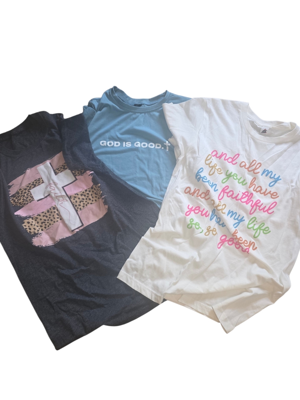 Womens Graphic Tees - Faith Script
